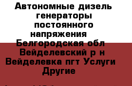           Автономные дизель-генераторы постоянного напряжения. - Белгородская обл., Вейделевский р-н, Вейделевка пгт Услуги » Другие   